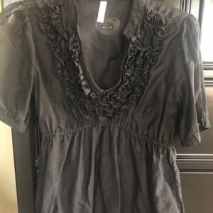 Black ruffles top